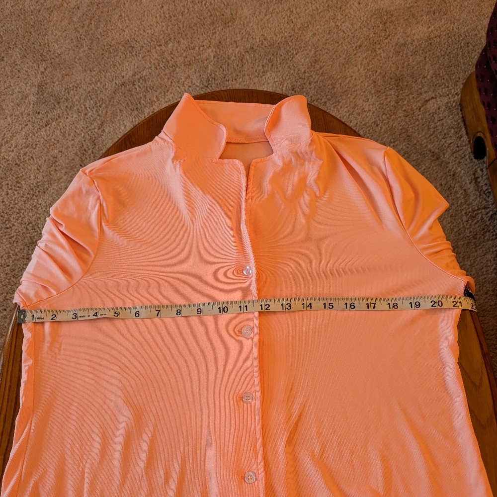 Moda Me Couture Peachy-Pink Feather Trimmed Pajamas Set, Size L - NEW - Picture 3 of 12